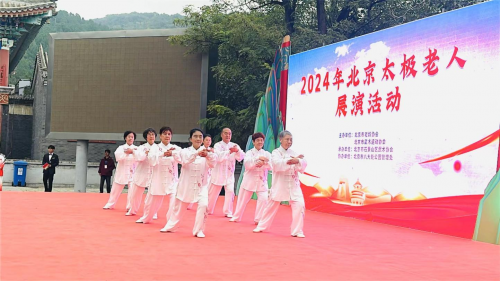 九游体育网站：2024年北京太极老人展演活动团队展演在八大处公园顺利举行(图4)