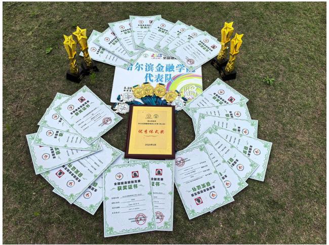 哈尔滨金融学院瑜伽队参加2025年全国健身瑜伽公开赛勇夺四金(图1)