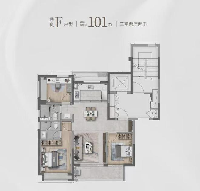 松江新城『华发海上都荟』建面约101-136㎡高层叠墅总价400万起(图11)