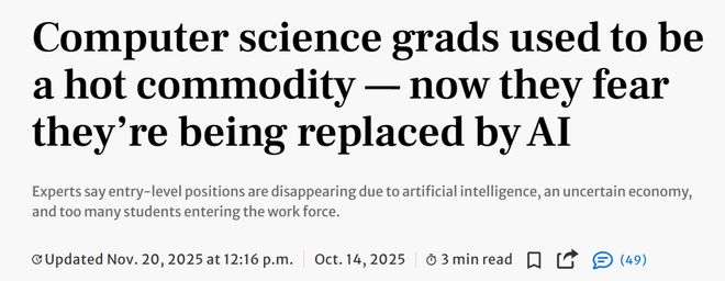 九游体育网站：美国码农正被AI「大屠杀」！Karpathy惊呼26届毕业生崩溃(图7)